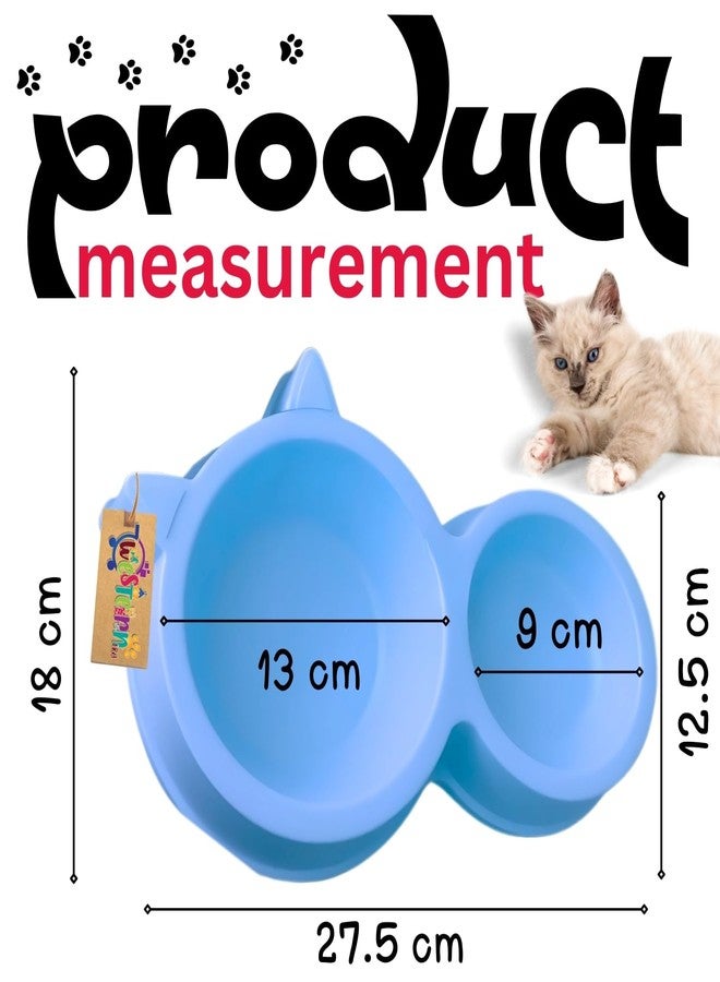 Western Era Pet Cat Ear Shape Double Bowl - Interactive Pet Feeder, Promotes Healthy Eating, Mental Stimulation, Design for Healthy Eating, Fun Design for Cats & Dogs, Ideal for All Pet Sizes - Image 3